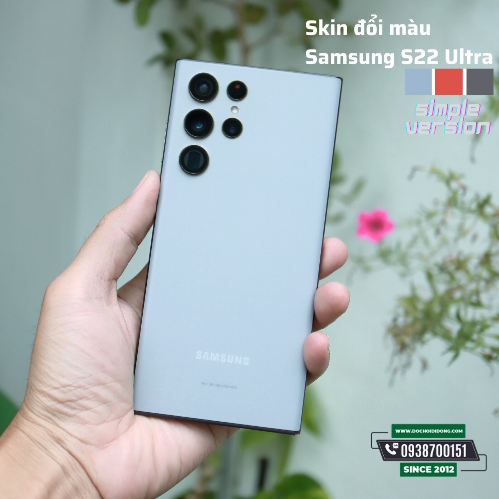[Nhiều mẫu] Miếng dán skin ppf đổi màu điện thoại Samsung Galaxy S22 Ultra cao cấp phiên bản Simple