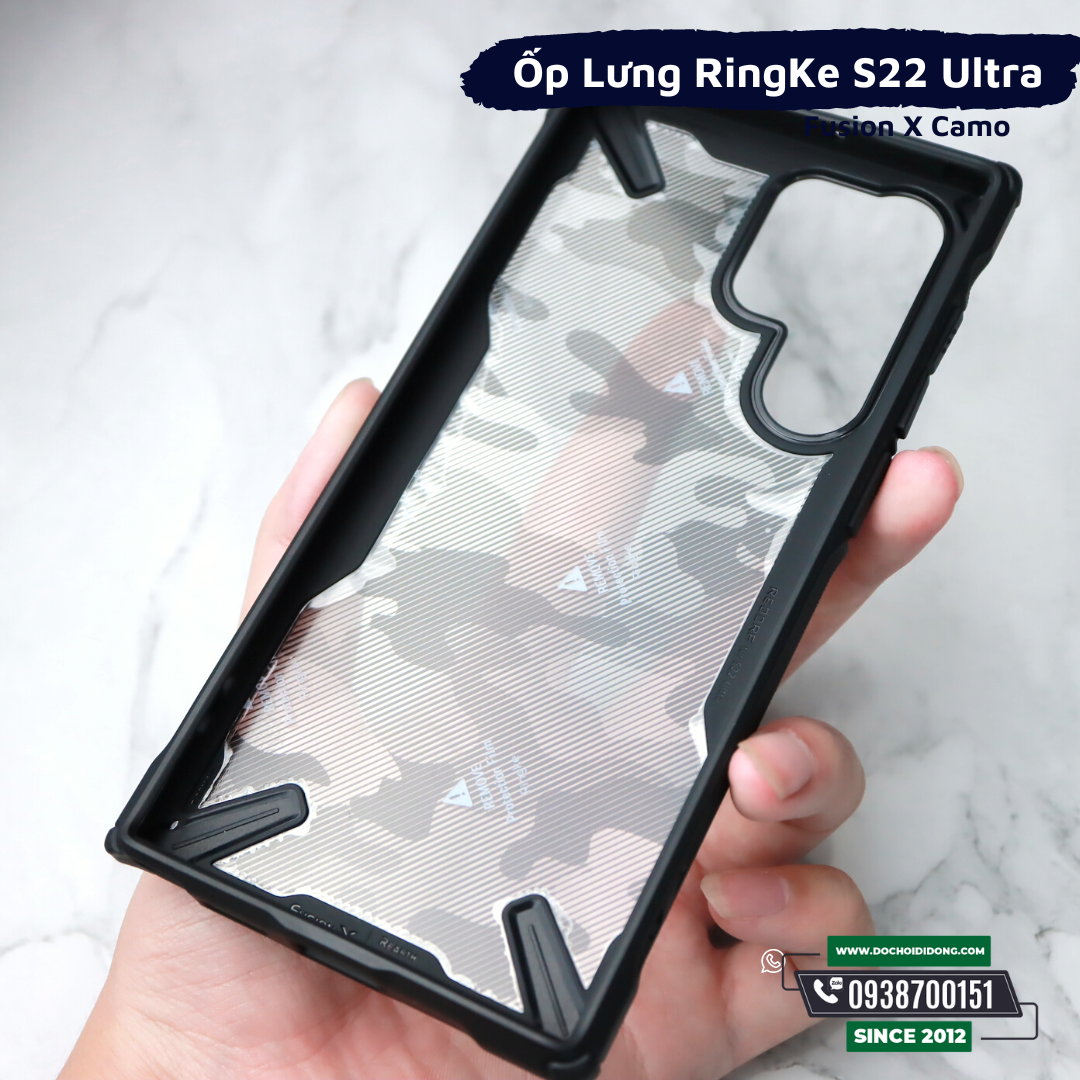 Ốp Lưng Samsung S22 Ultra Ringke Fusion X Chống Sốc