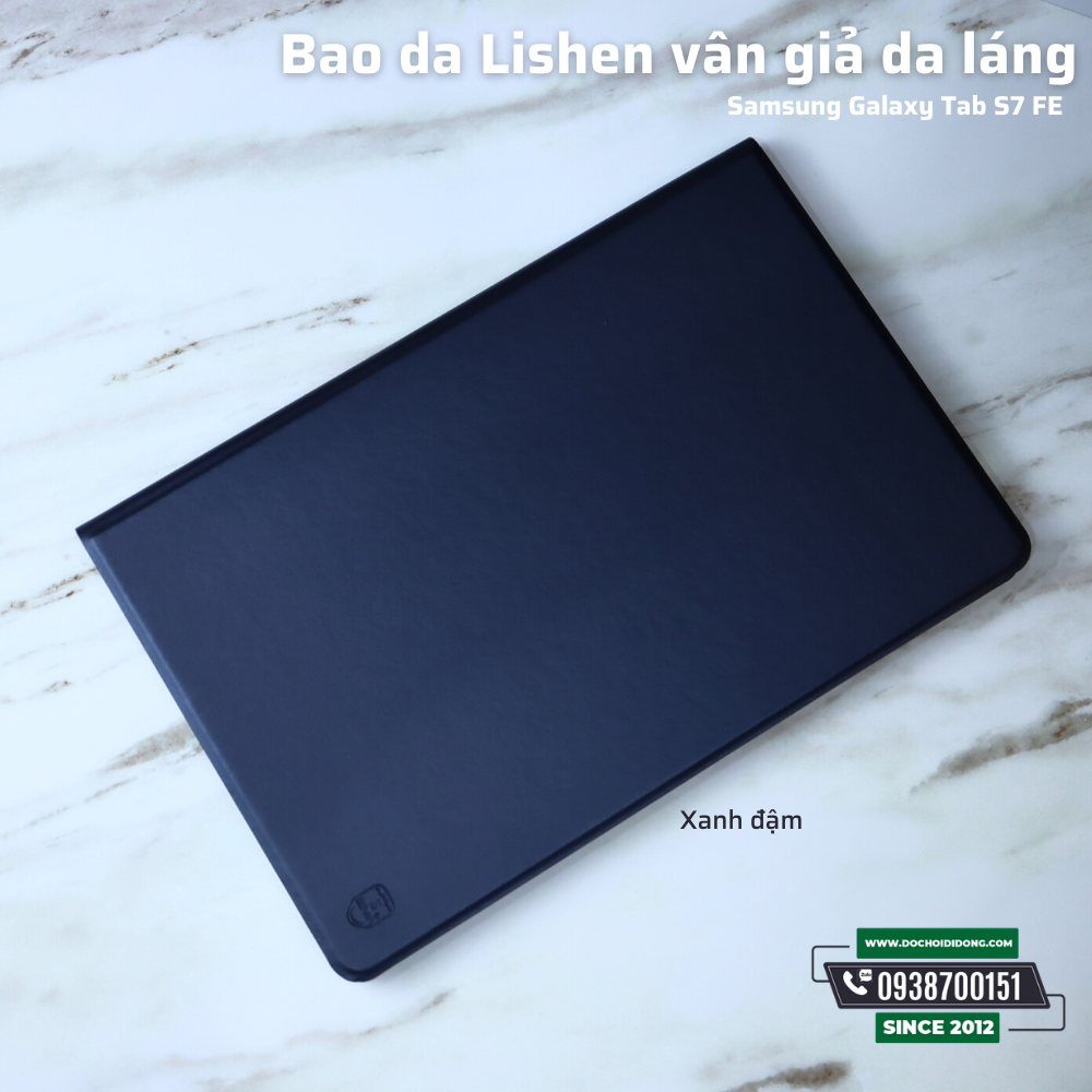 Bao Da Samsung Tab S7 Fe T735 Lishen Vân Giả Da Láng