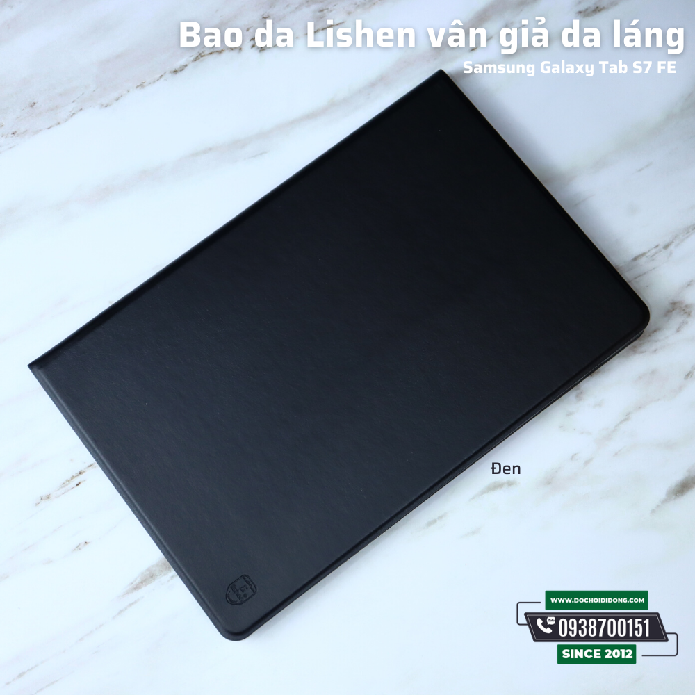 Bao Da Samsung Tab S7 Fe T735 Lishen Vân Giả Da Láng