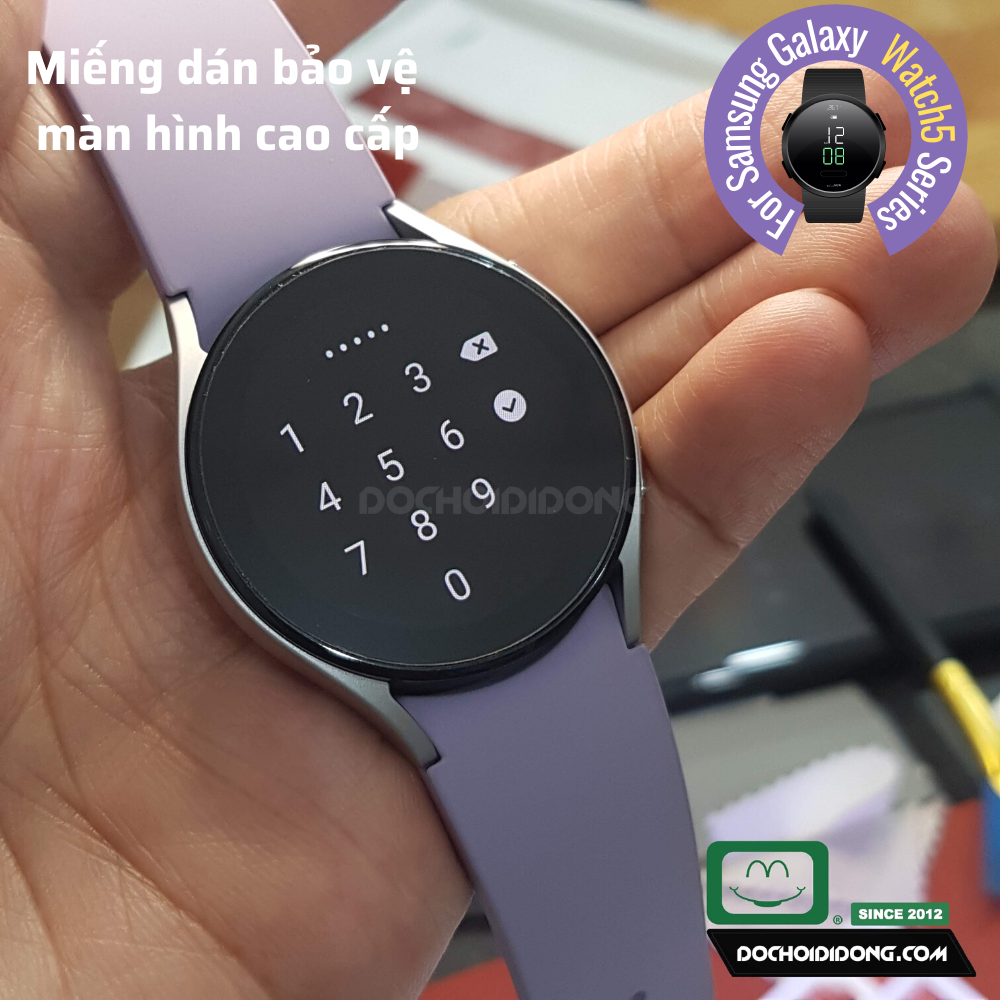 Combo 2 miếng dán màn hình đồng hồ Samsung Galaxy Watch5 (Watch 5 Pro) 40mm 44mm 45mm nhựa Nano tăng cường lực chống vỡ