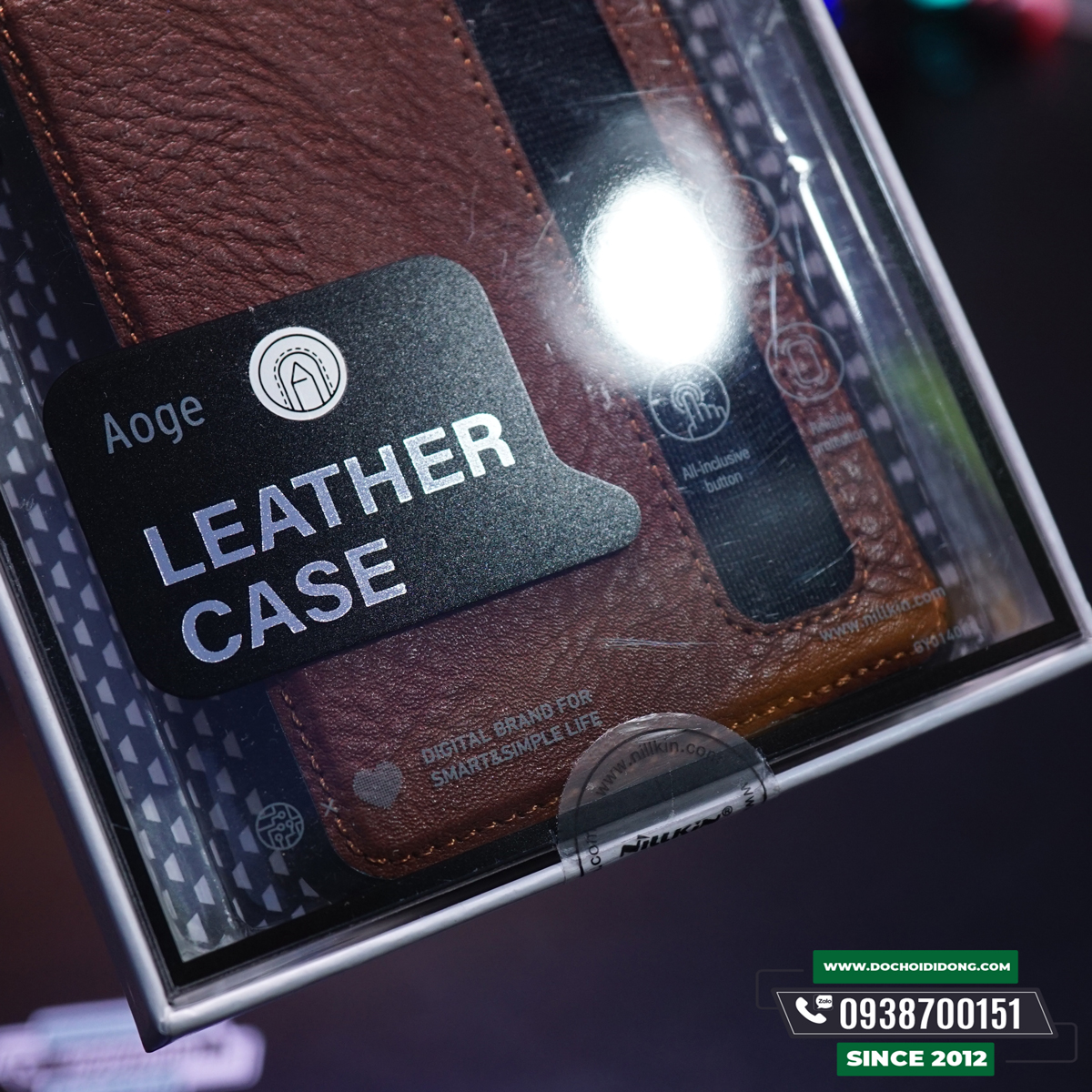 Ốp Lưng Da Nillkin Aoge Leather Cho S21 + Plus Ultra Tích Hợp Khe Gắn Bút