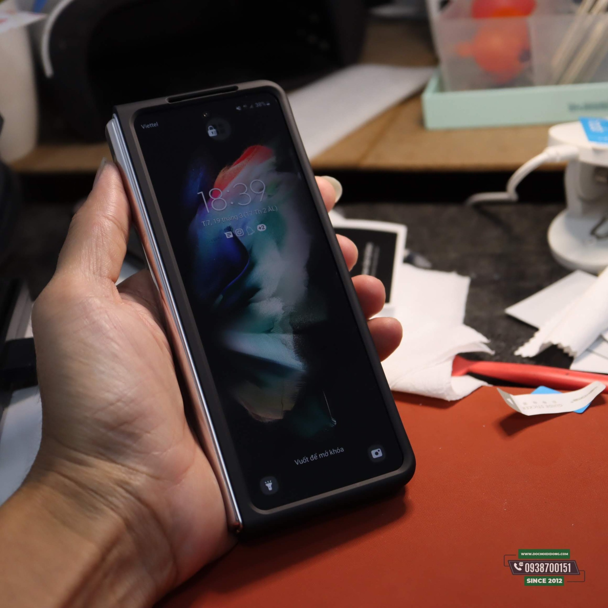 Ốp Lưng Samsung Galaxy Z Fold 3 Likgus Premium Classic Design Nhám Lưng Cứng Viền Dẻo Chống Sốc