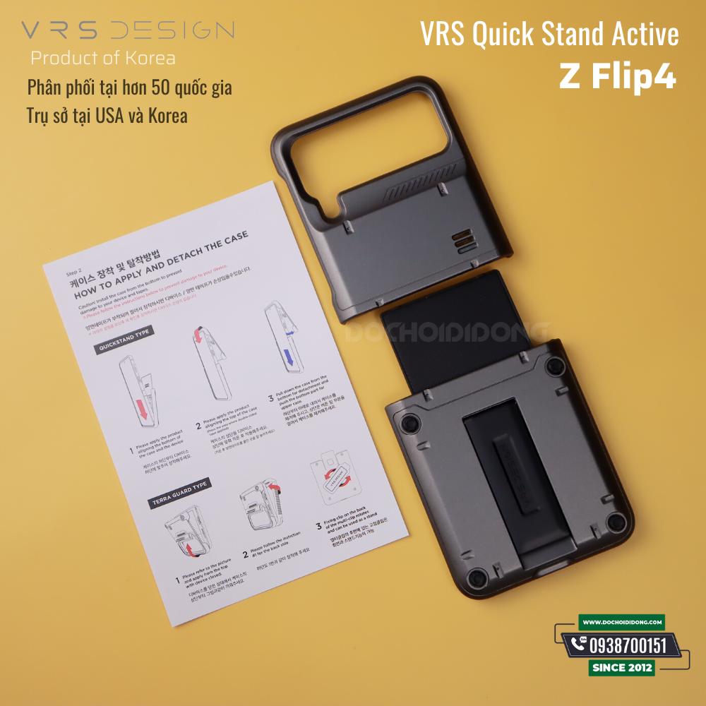 Ốp lưng Samsung Z Flip4 VRS Quick Stand Active - Chính hãng Hàn Quốc