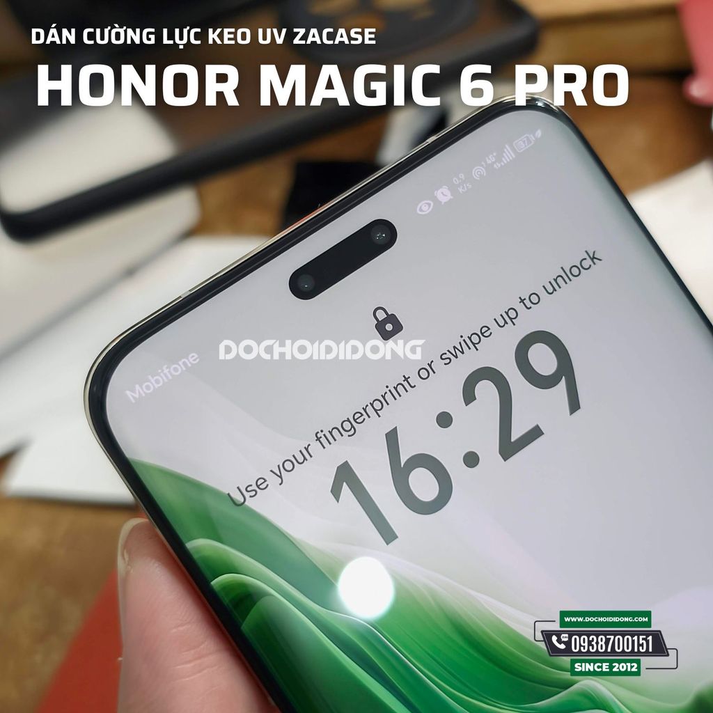 Dán cường lực dán bằng keo uv Zacase cho Honor Magic 6 Pro