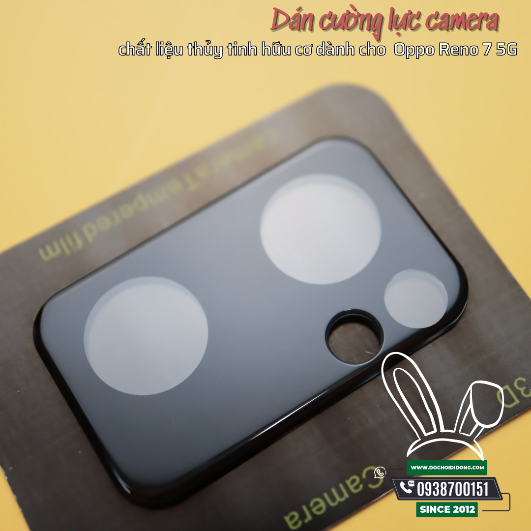 Miếng dán cường lực camera Reno 7 5G thủy tinh hữu cơ