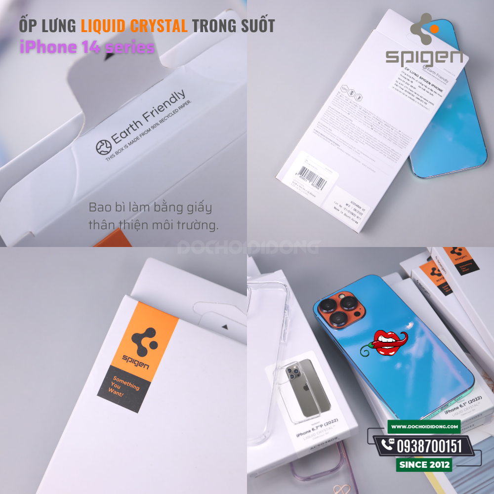 Ốp lưng iPhone 14 Pro Max ( Plus ) Spigen Liquid Crystal cao cấp