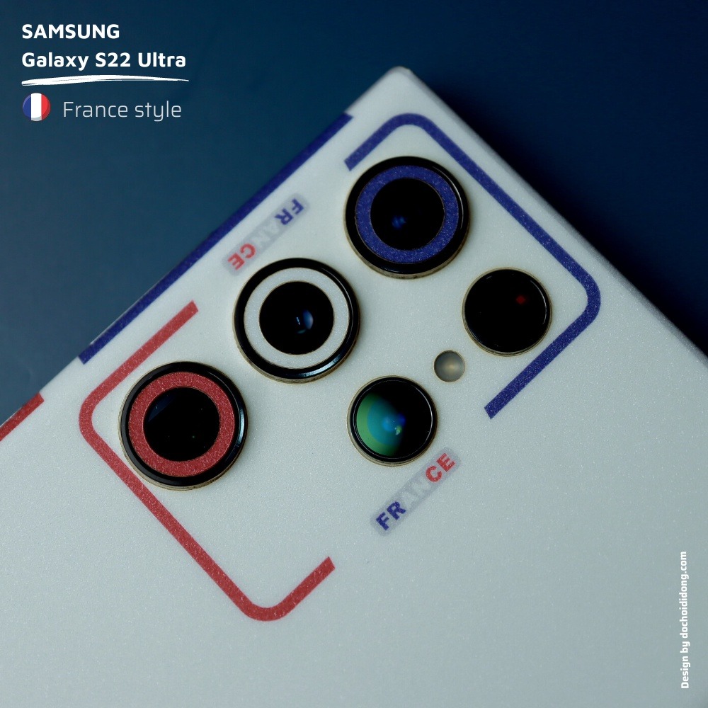 Miếng dán skin France Style cho Samsung S22 Ultra ( skin cờ Pháp )