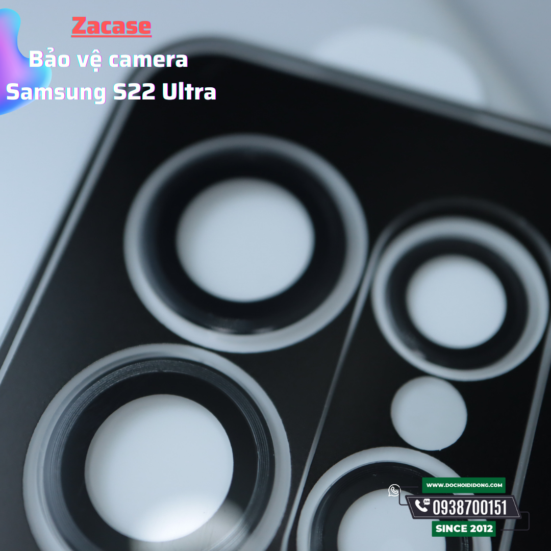 Ốp viền kính bảo vệ Camera Zacase S22 Ultra