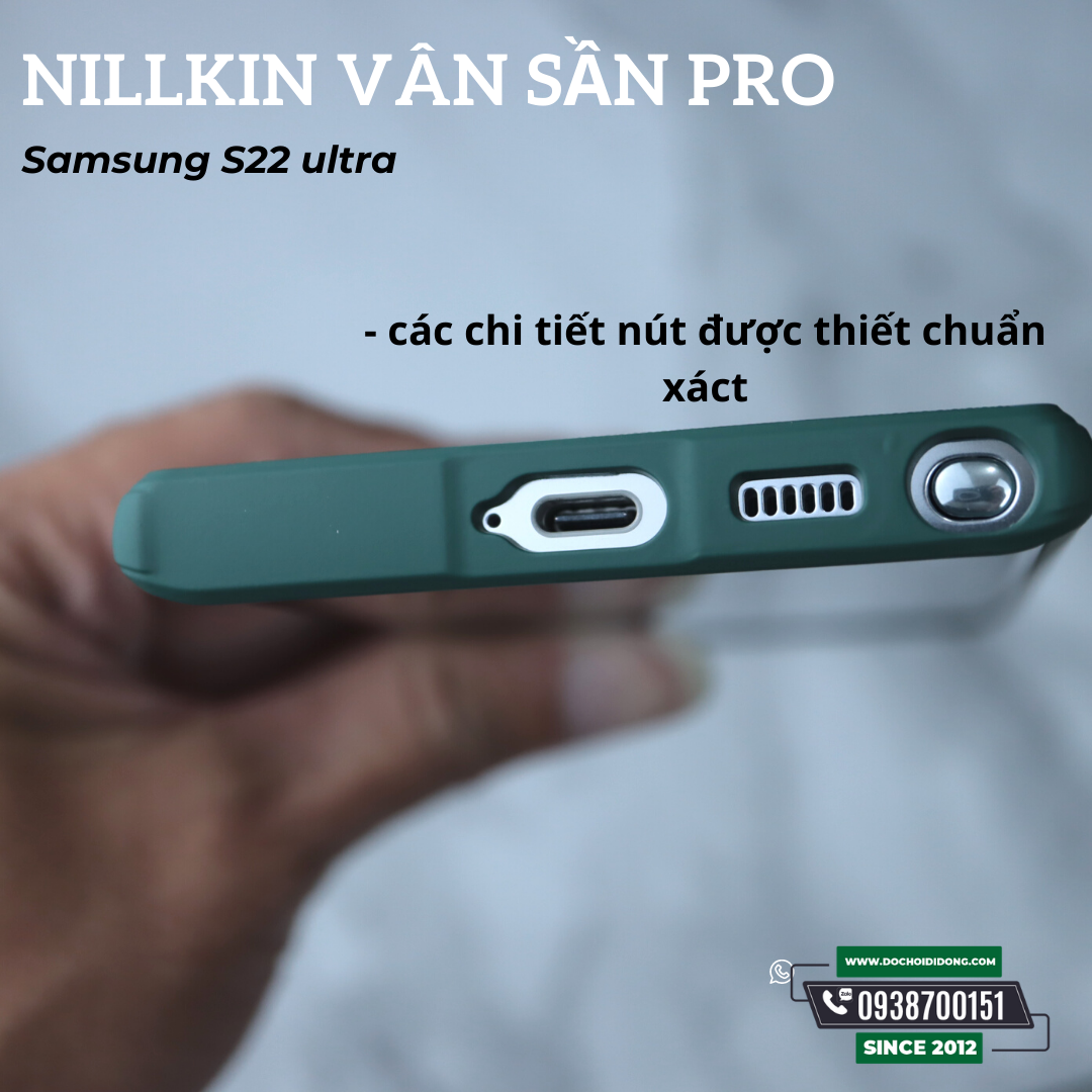 Ốp Lưng Samsung S22 + Pro Plus Ultra 5G Nillkin Vân Sần Viền Mềm Super Frosted Shield Pro