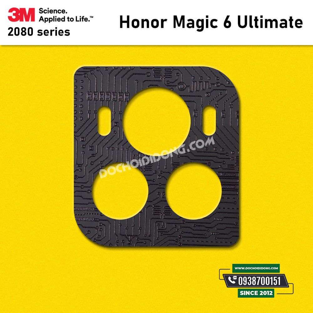 Miếng dán skin 3M 2080 cụm camera khoét lỗ Honor Magic 6 Ultimate