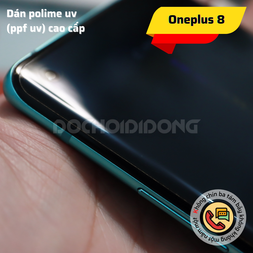 Miếng dán màn hình polime UV kháng khuẩn cao cấp dành cho Oneplus 8 và Oneplus 8 Pro