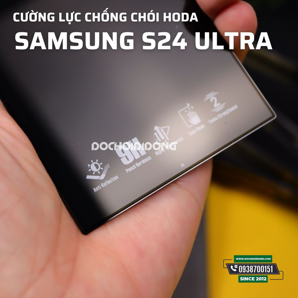 Dán cường lực chống chói Samsung Galaxy S24 Ultra HODA cao cấp