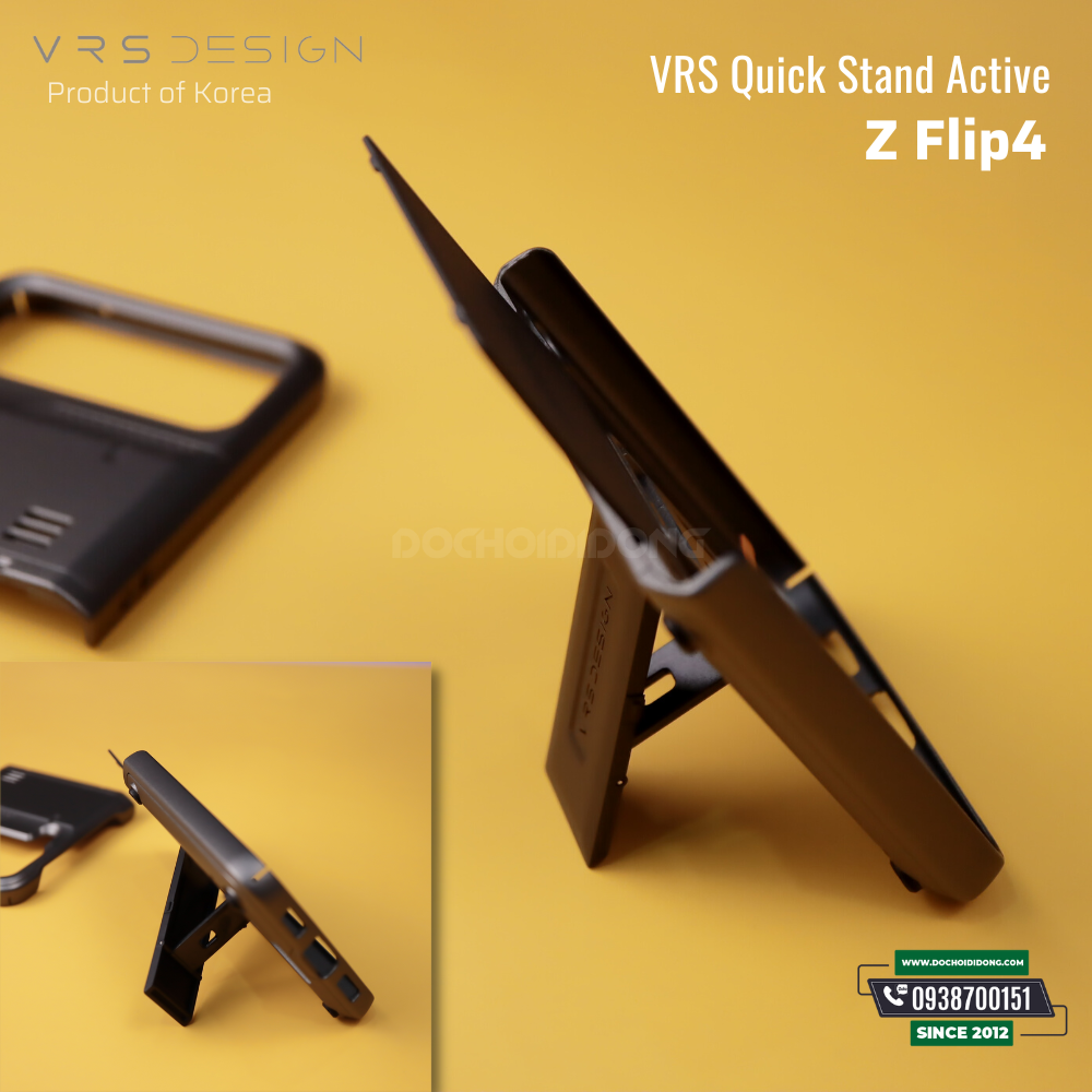 Ốp lưng Samsung Z Flip4 VRS Quick Stand Active - Chính hãng Hàn Quốc