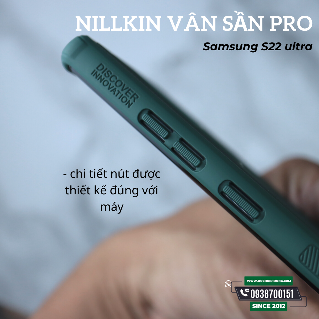 Ốp Lưng Samsung S22 + Pro Plus Ultra 5G Nillkin Vân Sần Viền Mềm Super Frosted Shield Pro