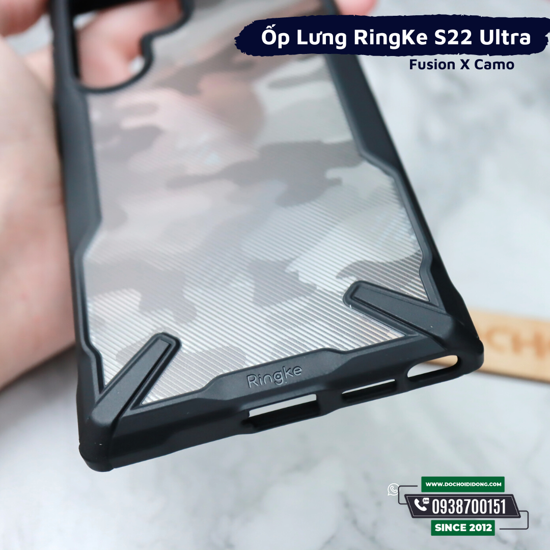 Ốp Lưng Samsung S22 Ultra Ringke Fusion X Chống Sốc