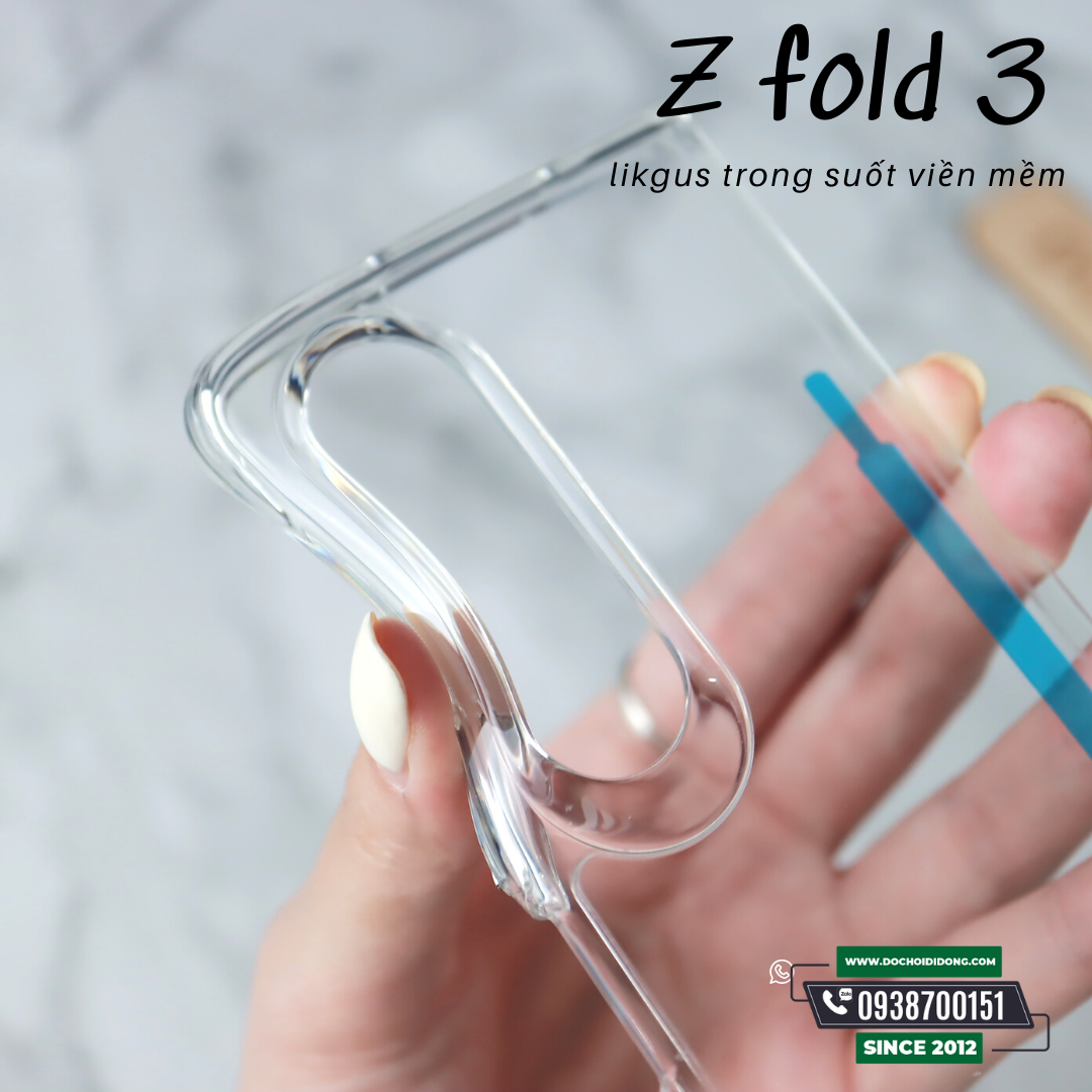 Ốp Lưng Samsung Z Fold 3 Likgus Crytal Pro Lưng Viền Cứng Lưng Viền Mềm Chống Sốc