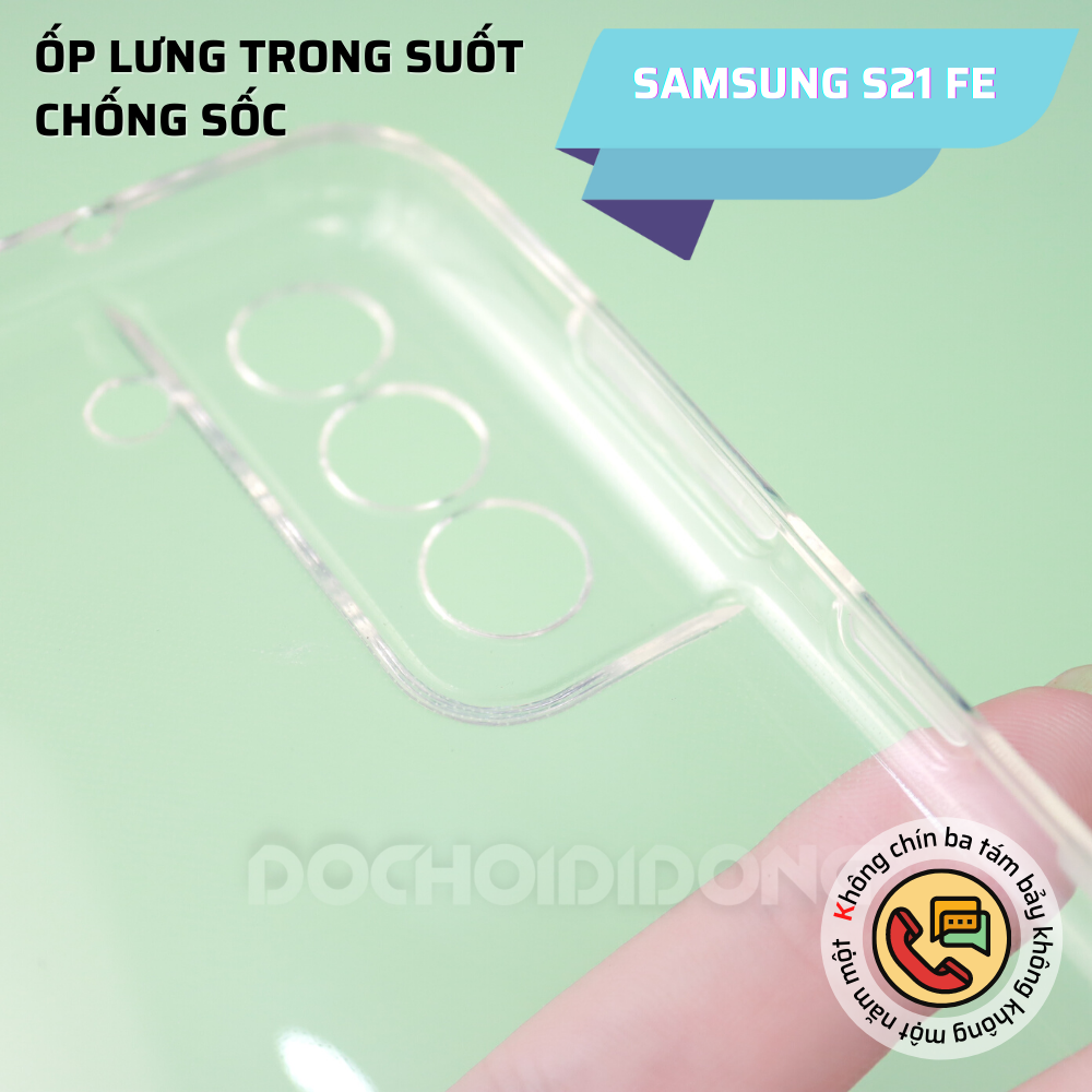 Ốp Lưng Dẻo Trong Suốt Cho Samsung S21 Fe Chống Sốc Bảo Vệ Camera