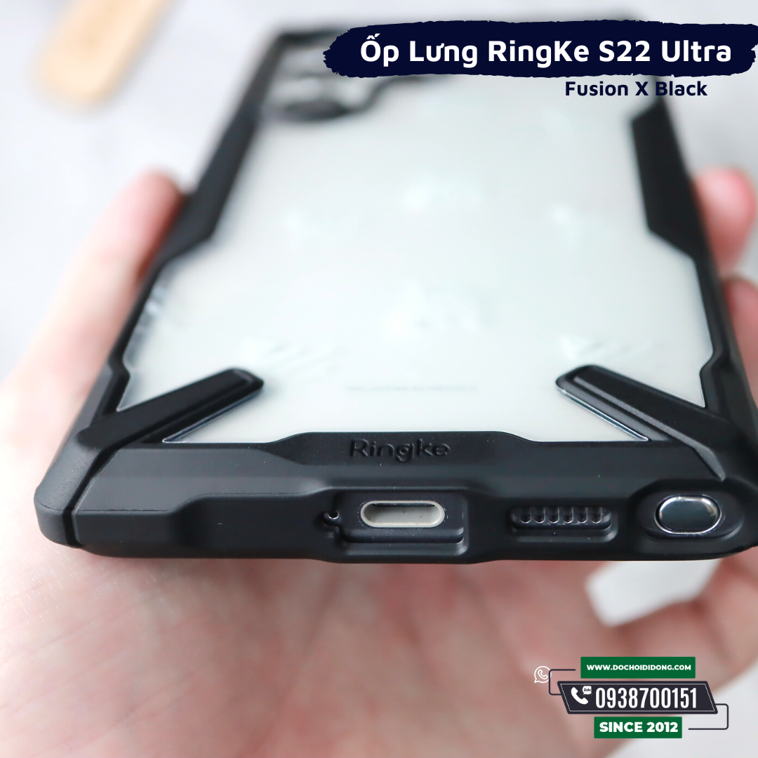 Ốp Lưng Samsung S22 Ultra Ringke Fusion X Chống Sốc