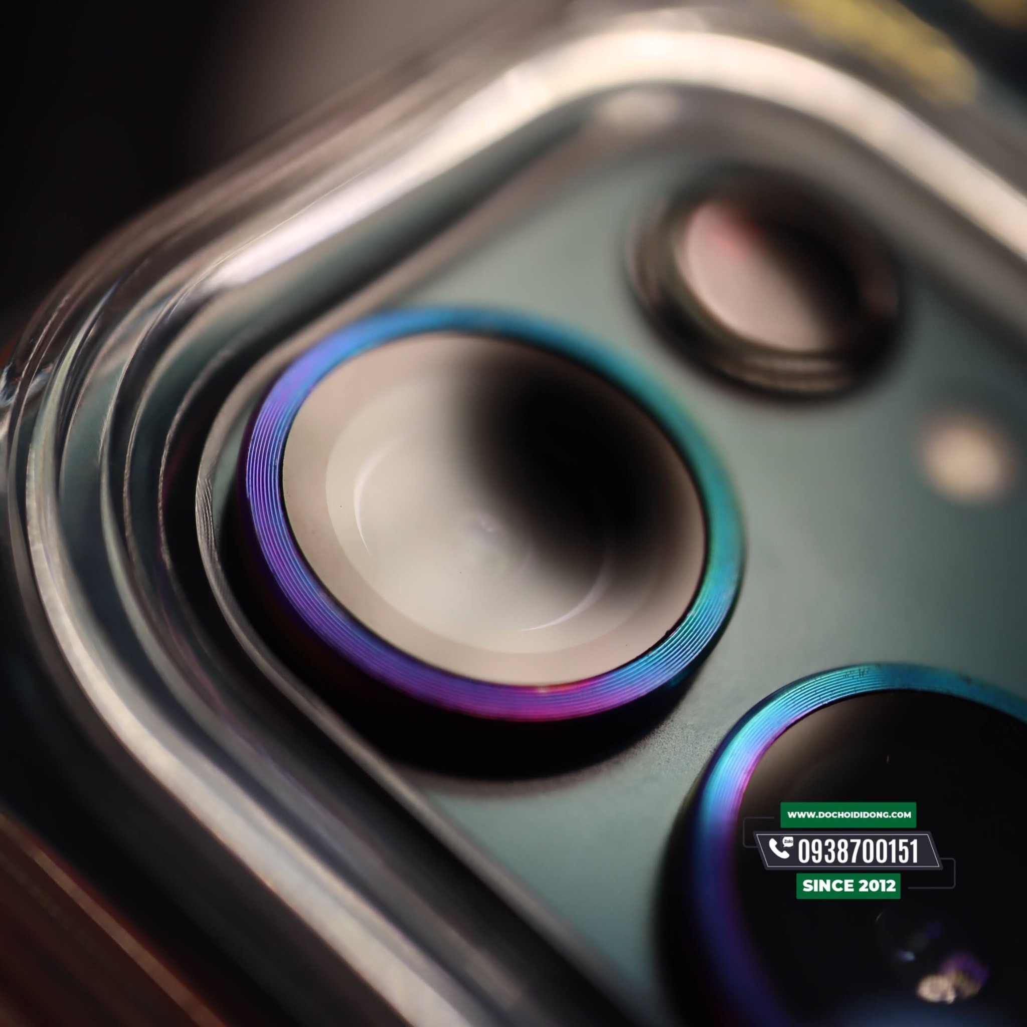 Dán Cường Lực Camera iPhone 12 Pro Max / Samsung S22 Ultra 5G Hoda Sapphire Viền Màu