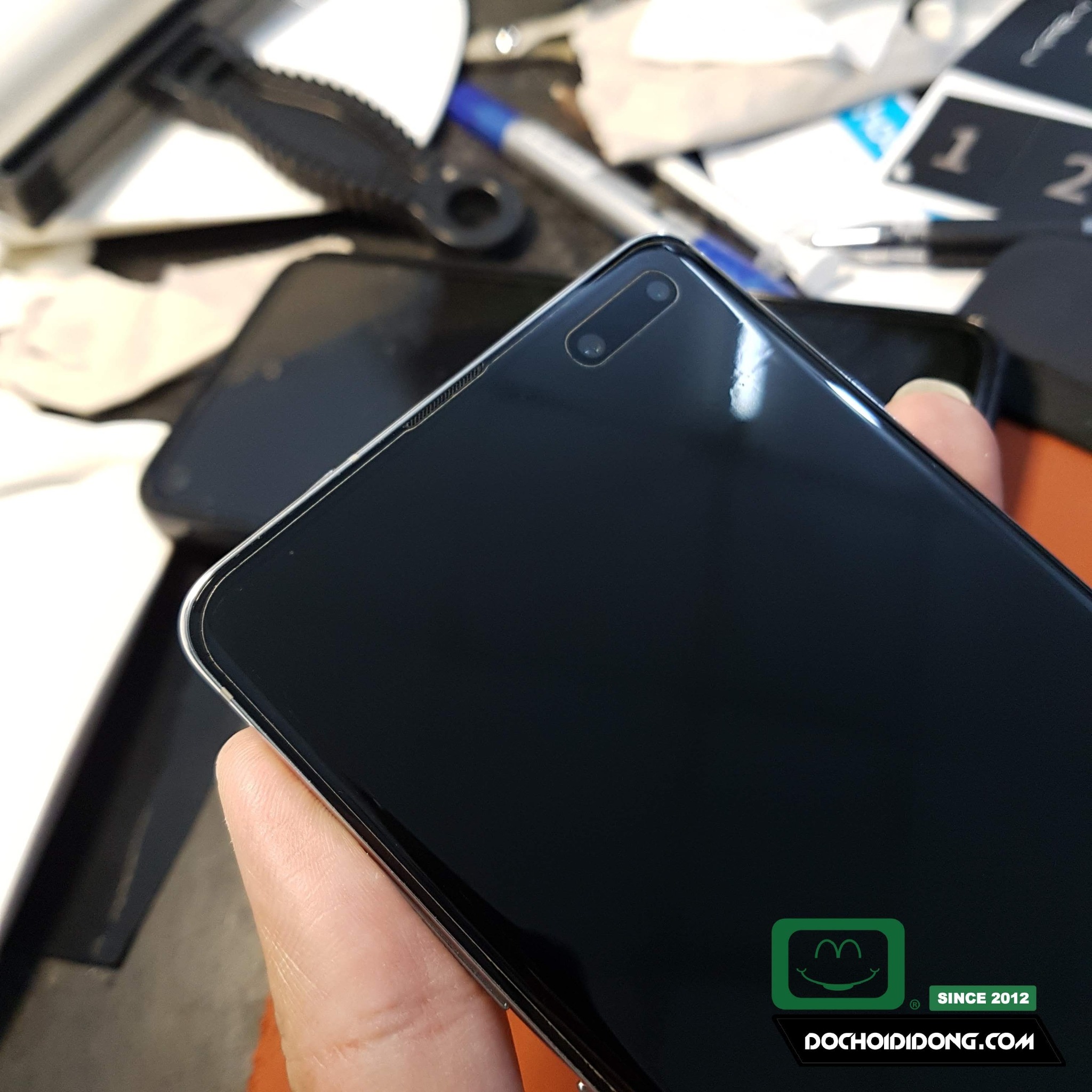 Miếng dán màn hình polime UV kháng khuẩn cao cấp dành cho Samsung S10 5G