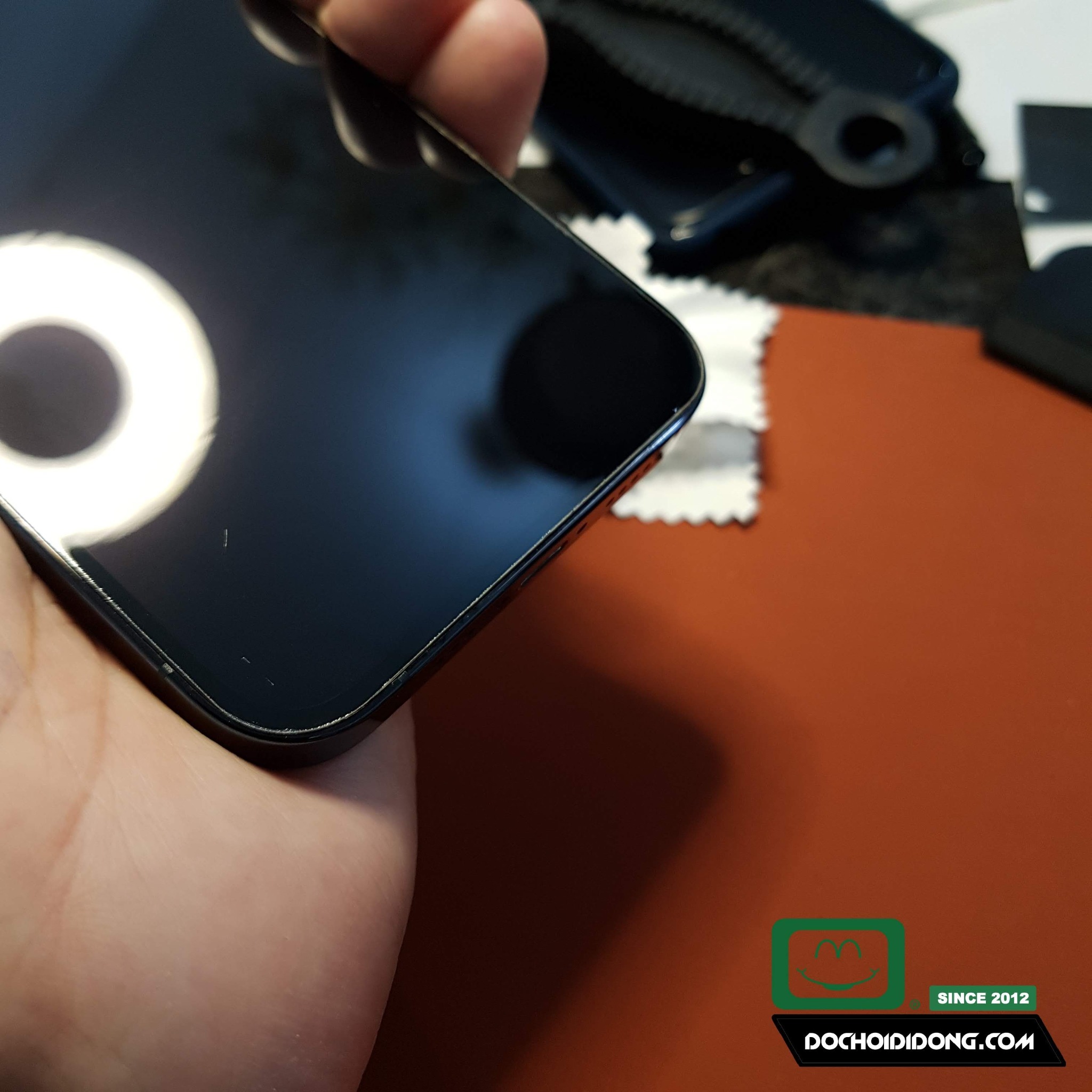 Miếng dán màn hình polime UV kháng khuẩn cao cấp dành cho IPhone 12 Pro Max Mini