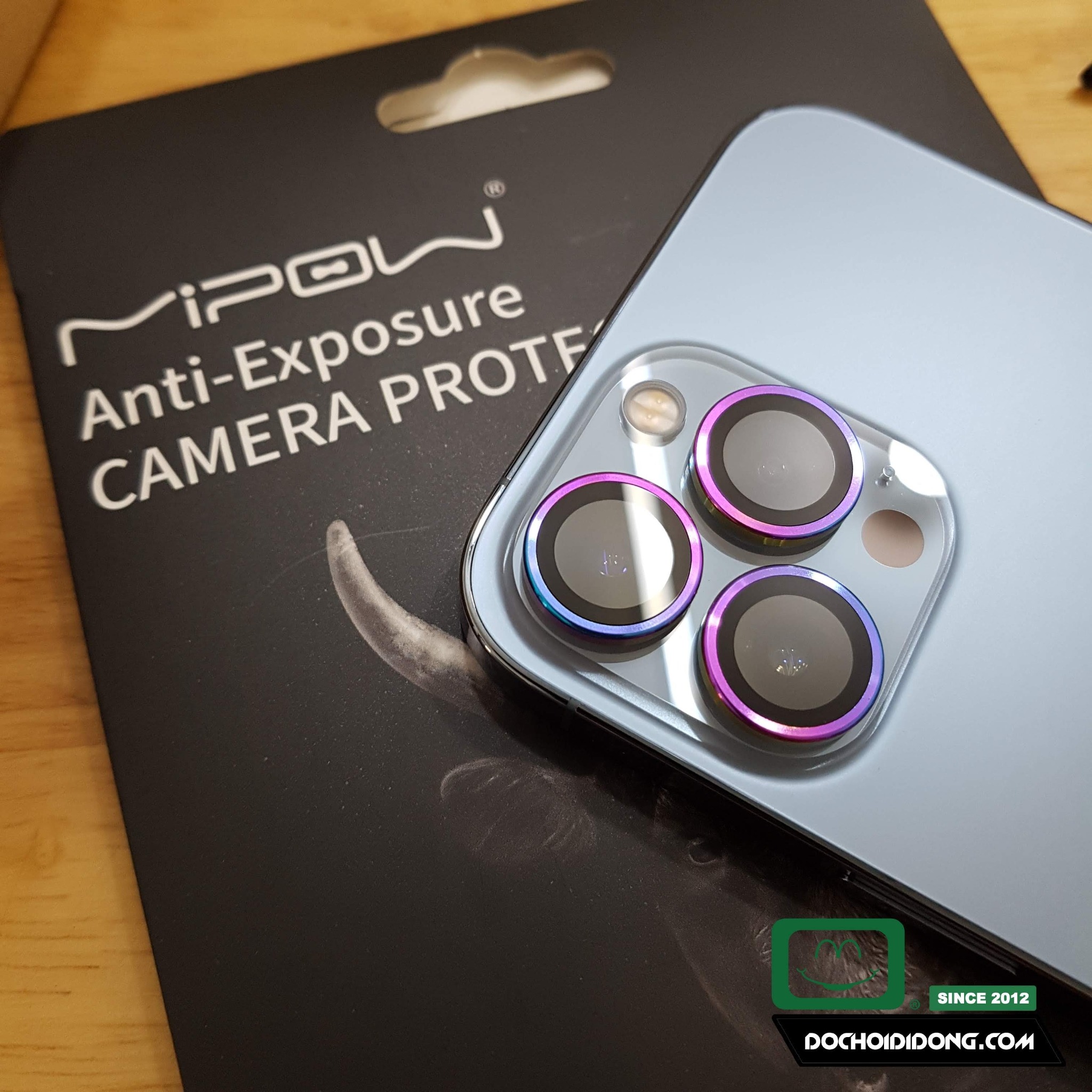 Dán Cường Lực Camera iPhone 13 Pro Max Mipow Kingbull Viền Màu