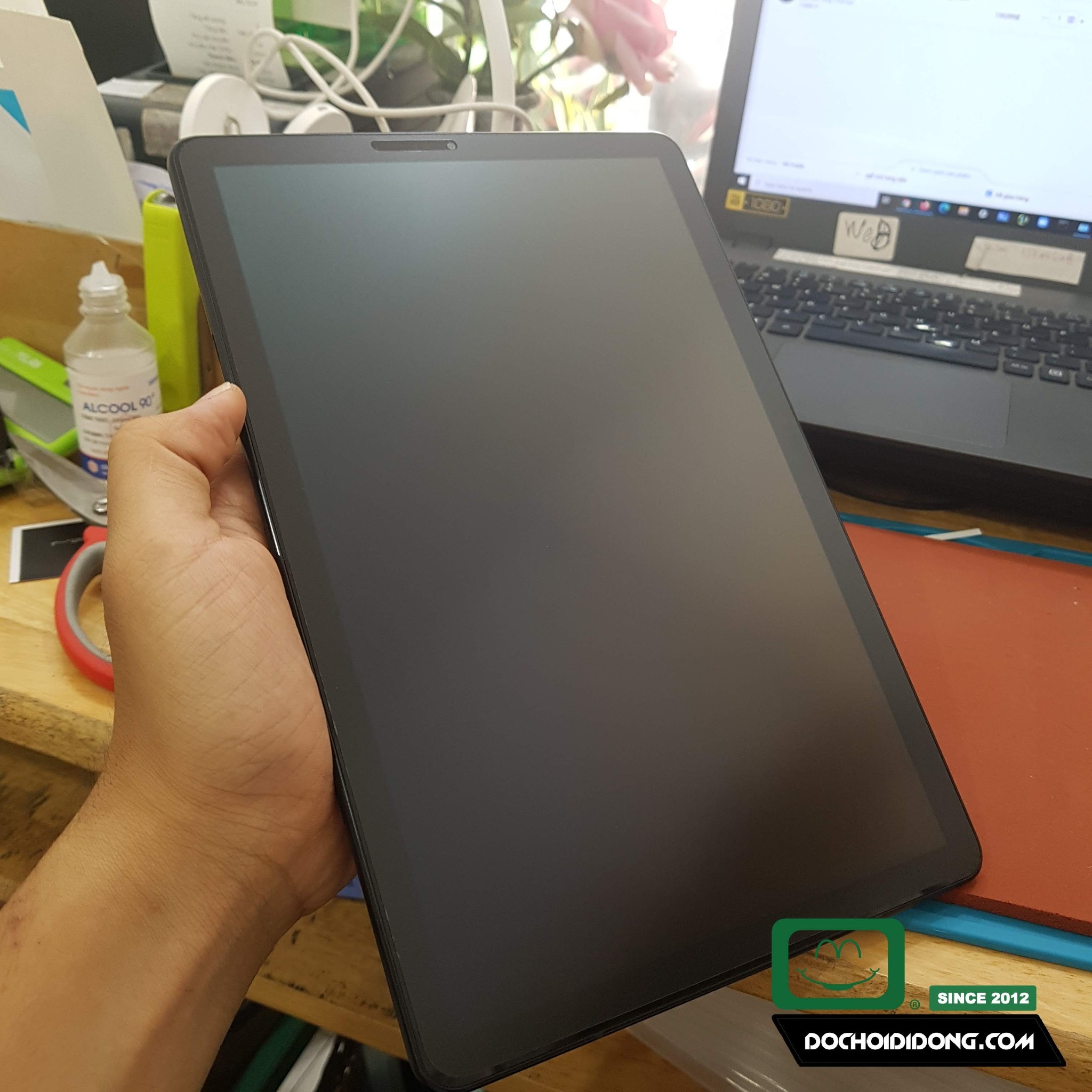 Miếng Dán Paper Like Nhám Mờ Zacase Samsung Tab S4 10.5 Chống Vân Tay Hỗ Trợ Bút