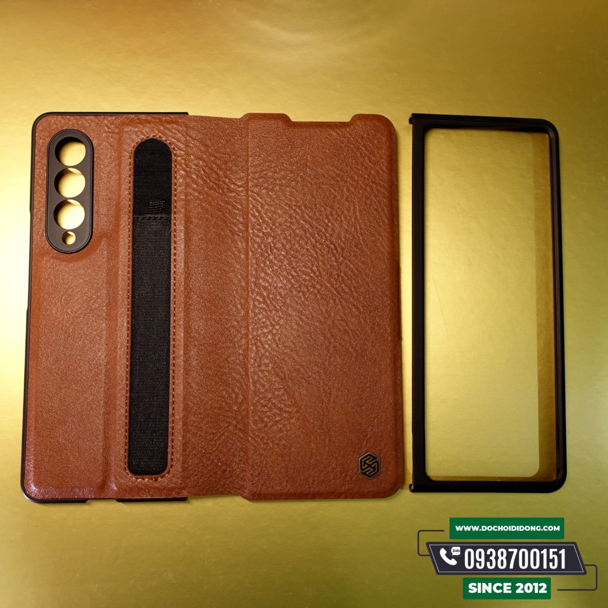 Bao Da Samsung Z Fold 3 Nillkin Aoge Leather Cao Cấp