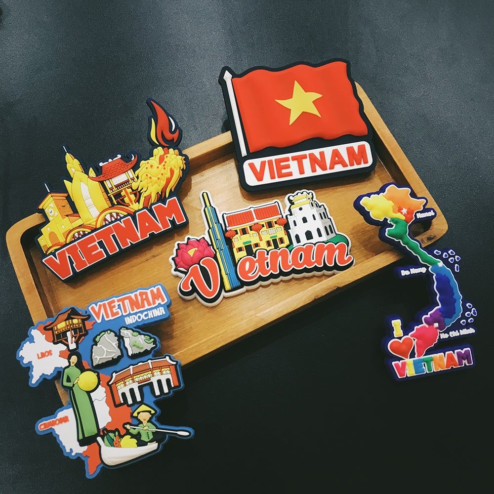 Nam Châm Hít Tủ Lạnh Saigonir Hình Cảnh sắc Việt Nam (Landmark, Tháp Rùa, Hội An) - Quà Lưu Niệm Việt Nam