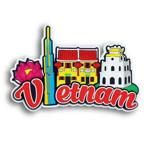 Nam Châm Hít Tủ Lạnh Saigonir Hình Cảnh sắc Việt Nam (Landmark, Tháp Rùa, Hội An) - Quà Lưu Niệm Việt Nam
