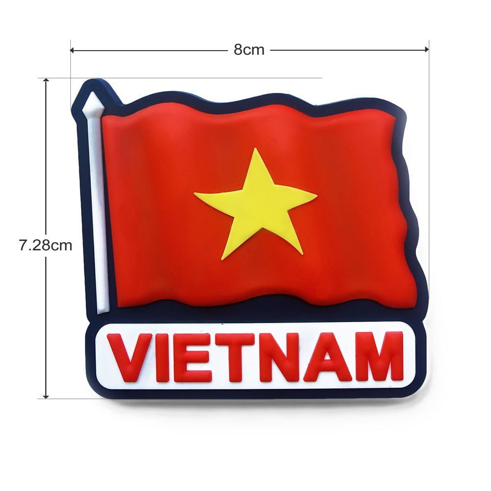 Nam Châm Hít Tủ Lạnh Saigonir Hình Lá Cờ Quà Lưu Niệm Việt Nam