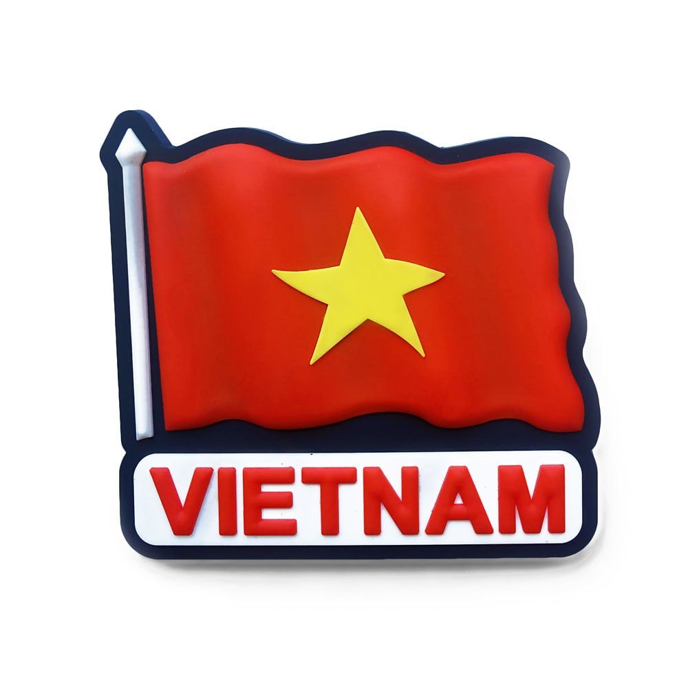 Nam Châm Hít Tủ Lạnh Saigonir Hình Lá Cờ Quà Lưu Niệm Việt Nam