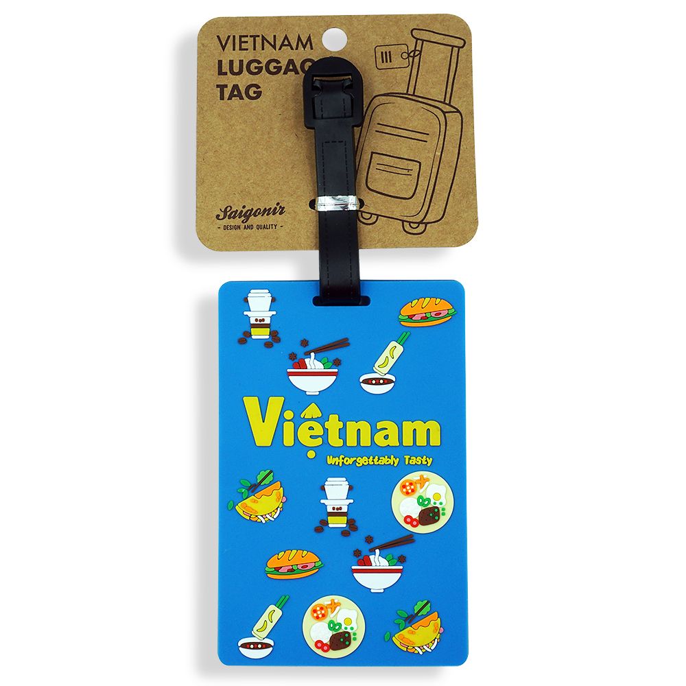 Thẻ Treo Hành Lý (Luggage Tag) Saigonir Hình Món Ăn Việt Nam Quà Lưu Niệm Việt Nam