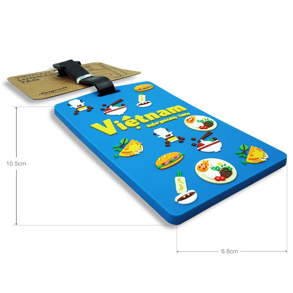 Thẻ Treo Hành Lý (Luggage Tag) Saigonir Hình Món Ăn Việt Nam Quà Lưu Niệm Việt Nam