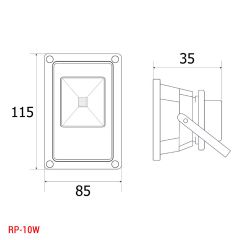  LED Pha 10W (Ánh Sáng Vàng) 