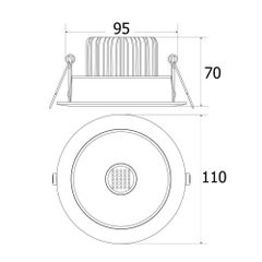  LED Downlight RD109 10W (Ánh Sáng Vàng) 