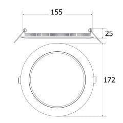  LED Panel Mỏng RUR172 12W (Ánh Sáng Vàng) 