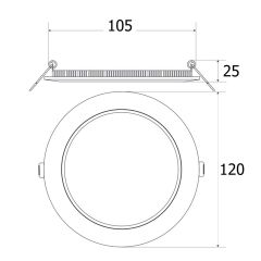  LED Panel Mỏng RUR120 6W (Ánh Sáng Vàng) 