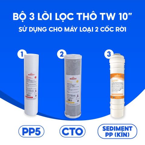 Bộ 3 lõi lọc thô Taiwan 10