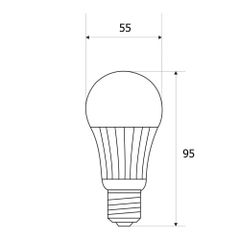  LED Bulb RB55 5W (Ánh Sáng Trắng) 