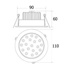  LED Downlight RD109 5W (Ánh Sáng Vàng) 