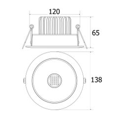  LED Downlight RD138 15W (Ánh Sáng Trắng) 