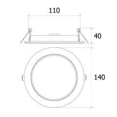  LED Downlight RD140 9W (Ánh Sáng Trắng) 