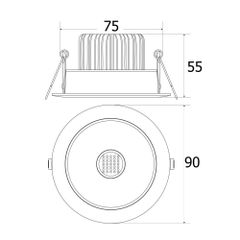  LED Downlight RD90 5W (Ánh Sáng Trắng) 