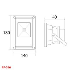  LED Pha 20W (Ánh Sáng Vàng) 