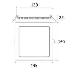  LED Panel Mỏng RUS145 9W (Ánh Sáng Trắng) 