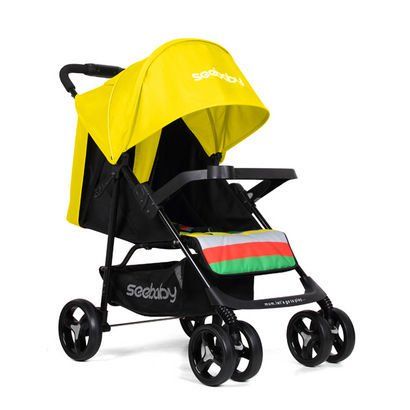 Xe đẩy trẻ em seebaby màu vàng