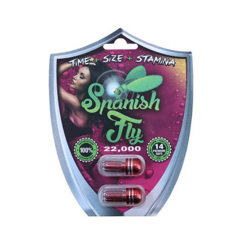 Viên uống hỗ trợ cương dương, tăng cường sinh lý Spanish Fly 22000 - Vỉ 2 viên