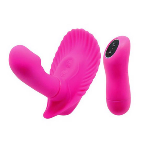 Trứng rung điều khiển từ xa đa chế độ rung, pin - Pretty Love ClameShell